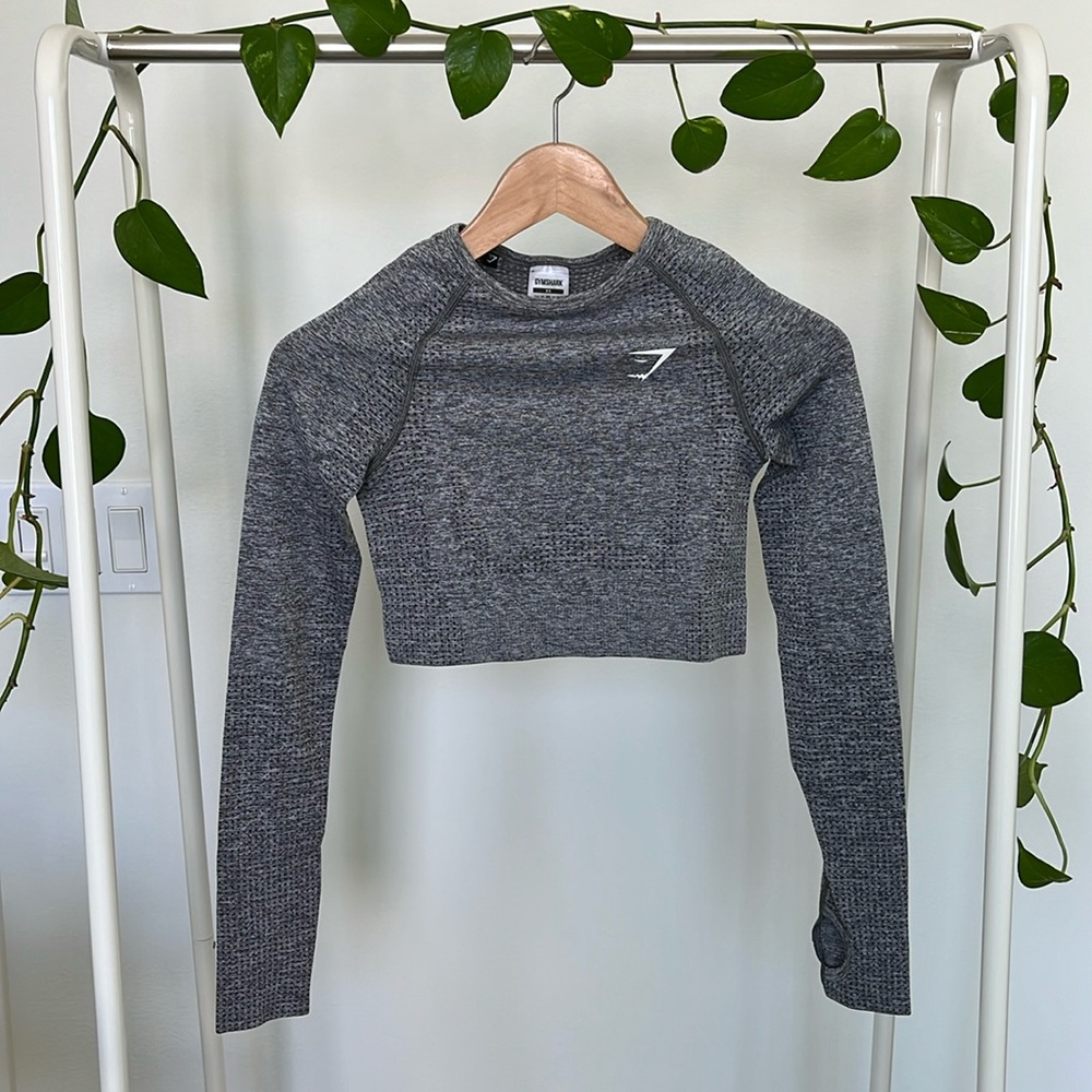 *Free Add On!* Gymshark Long Sleeve Crop Top in XS